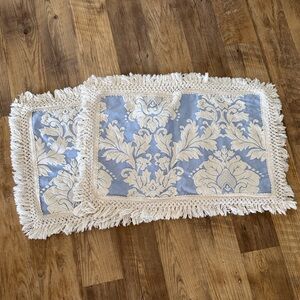 Intima Hogar CRYSTAL Standard Sham Set of 2 Blue and Off White
